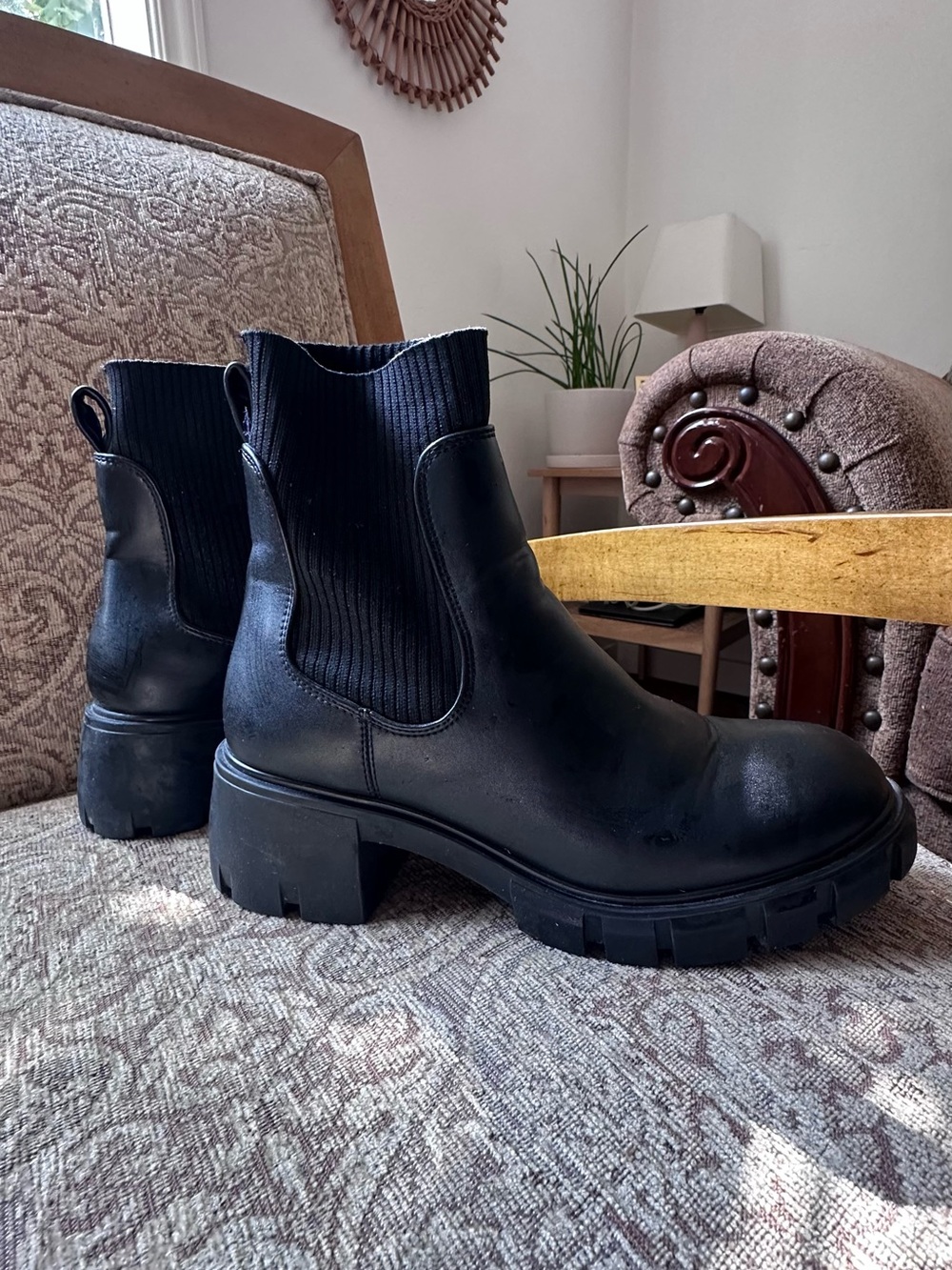 Steve Madden Black Chunky Chelsea Boot - Women's Ankle Boot